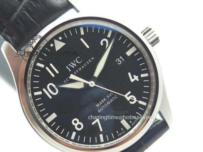 MIROTIME 0501 Mark XVI 1:1 Best Edition MK Maker SS Black Dial A2892 On Black Leather Strap Chic 7371